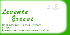 levente ercsei business card